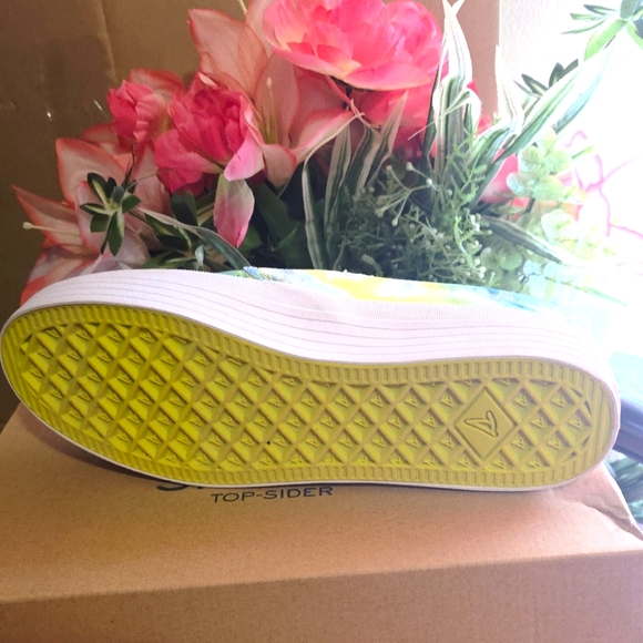 Sperry Crest Tokyo Nights Floral Tie-Dye Platform Slip On NWT Limited Edition - Picture 5 of 16